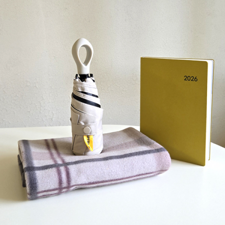 센트라도 패턴 담요+멀티고리 5단 양우산+에코스 다이어리 세트 #5