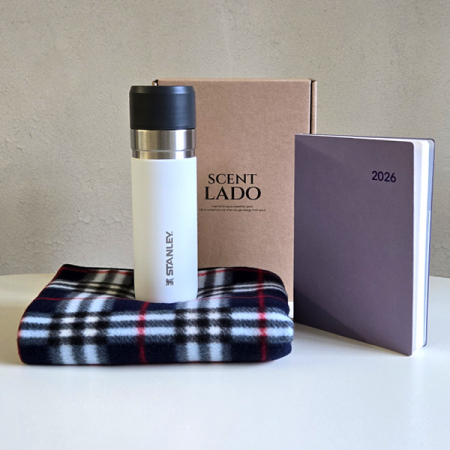 센트라도 네이처 담요+스탠리 고진공 슬림보틀 텀블러+에코스 다이어리 세트 #6