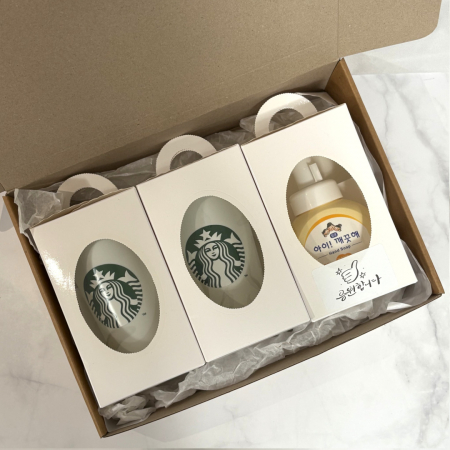 스타벅스 리유저블 그란데컵 473ml 2P 아이깨끗해 핸드워시 고급띠지 손잡이 기프트박스 선물세트 #3