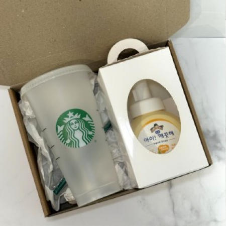 스타벅스 리유저블 벤티컵 709ml 아이깨끗해 핸드워시 고급띠지 손잡이 기프트박스 선물세트 #2