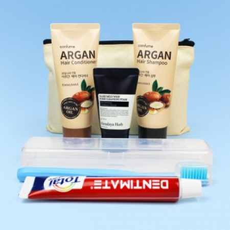 과일나라 아르간 샴푸+컨디셔너 + 나드 NARD 폼클렌징 + 크리오 덴티메이트 치약 + 부케가르니 미세모칫솔 + 에코파우치 #2