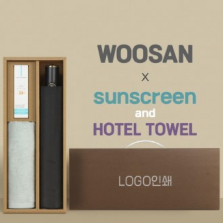 가르시아 3단60 10K 초고밀도 완전자동우산 +선크림+뱀부170타월-세트 #2