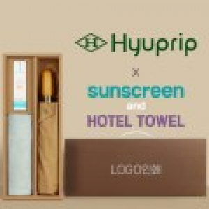 협립3단60엔티크 고밀도 완전자동우산 +선크림+뱀부170타월-세트