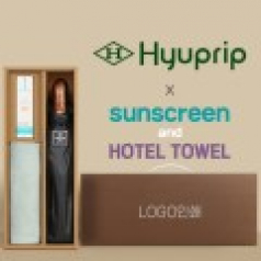 협립3단 70 암막고밀도 완전자동우산 +선크림+뱀부170타월-세트