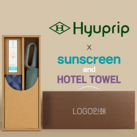 협립3단 60 슈퍼 카라비너 완전자동우산 +선크림+스포츠타월-세트 #3