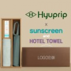 협립3단 60 슈퍼 카라비너 완전자동우산 +선크림+뱀부170타월-세트