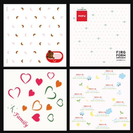 무형광 가제손수건 제작손수건 // 5도 칼라인쇄 포함 #2