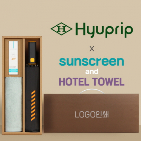 협립3단60 슈퍼TEN(10K) 컨테이너 완전자동우산 +선크림+뱀부170타월-세트 #3