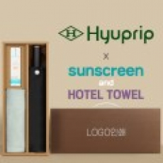 협립3단60 슈퍼 젠틀맨 고밀도 수동식 우산 +선크림+뱀부170타월-세트