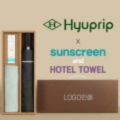 협립3단 60 슈퍼 거꾸로 완전자동우산 +선크림+뱀부170타월-세트