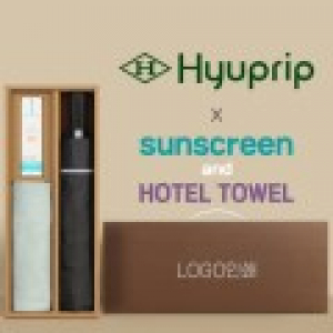협립3단 60 슈퍼 거꾸로 완전자동우산 +선크림+뱀부170타월-세트