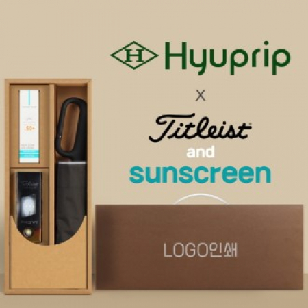 협립3단60 카라비너10K 거꾸로 300T고밀도 완전자동 우산 +선크림+타이틀리스트 골프공 3구-세트 #2