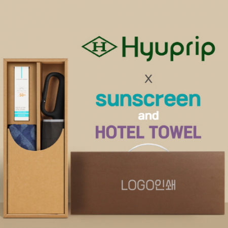 협립3단60 카라비너10K 거꾸로 300T고밀도 완전자동 우산 +선크림+스포츠타월-세트 #3