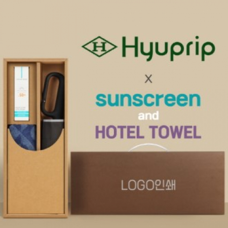 협립3단60 카라비너10K 거꾸로 300T고밀도 완전자동 우산 +선크림+스포츠타월-세트 #2