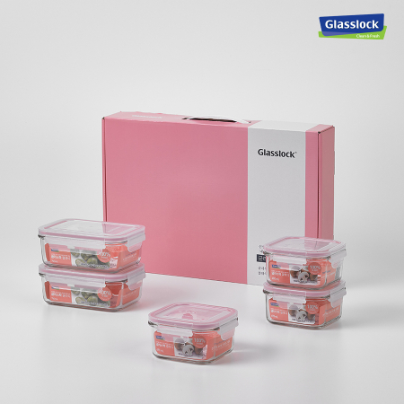 글라스락 클래식 직정 5조 핑크 #3