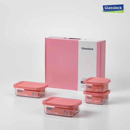 글라스락 간편 캡 4조 핑크 #3