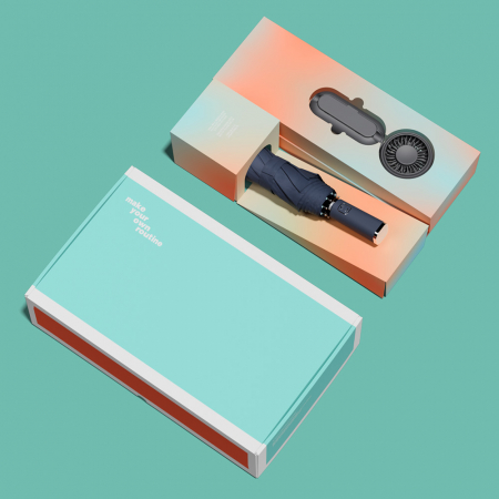 루티네 선물세트 베이직 자동 암막 양우산 + 우산애착 미니 선풍기 #4