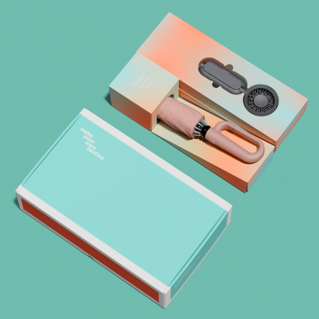 루티네 선물세트 비너그립 자동 암막 양우산 + 우산애착 미니 선풍기 #4