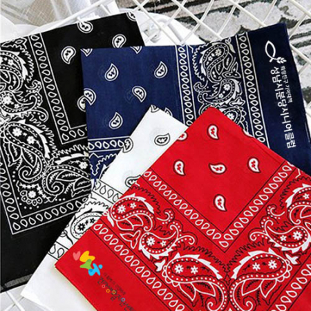 데일리 홍보손수건 반다나 페이즐리 손수건  54x54 스카프 #3