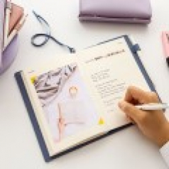 클래식 레더 만년형 다이어리 볼펜 세트