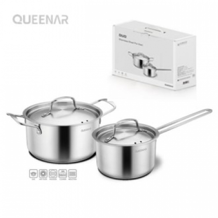 퀸나 듀오 2종 냄비 스테인레스 세트 #2