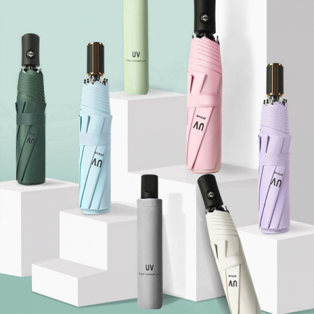 S72 썬블로커 3단 원터치 자동우산 UV차단 우양산 인쇄무료 #2