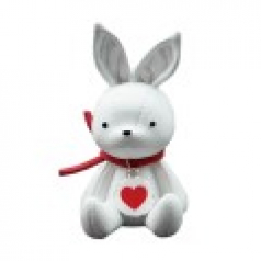 가죽토끼 화이트 차량용 석고 방향제