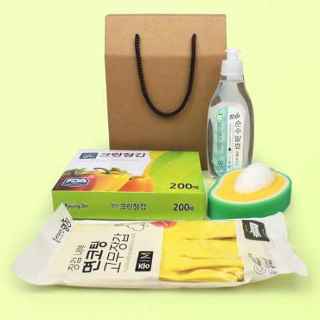 크린 위생장갑 200매 주방세제 4종세트 #3