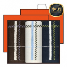 송월타올 CM 체크40 3매 고급세트 세면타올