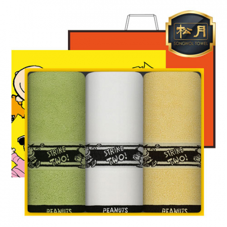 송월타올 스누피 플레이 스포츠40 3매 고급세트 세면타올 #2