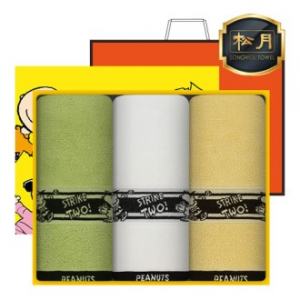 송월타올 스누피 플레이 스포츠40 3매 고급세트 세면타올