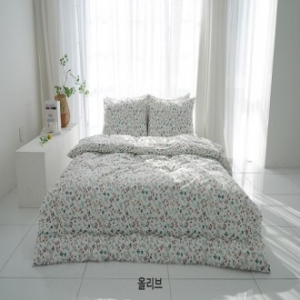 올리브 차렵이불  이불Q  180X210cm
