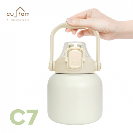 쿠팸 C7 탑 핸들 와이드 텀블러 600ml // 빨대포함 #4