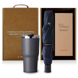 레스쁘리 고급 마이티텀블러 세트 E, 텀블러500ml+아놀드파마우산