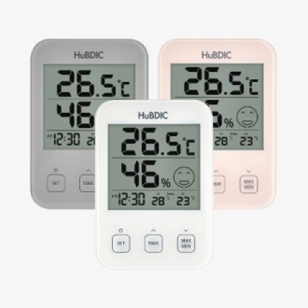 [휴비딕] 스탠드겸 벽걸이 디지털 시계 온습도계 (HT-7) #2