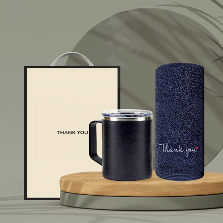 시즈넬 선물세트 커피가루 400ml 머그 + 송월 땡큐타올 190g #2