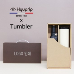 협립 3단 암막 골든 블랙 수동 우양산 + 벅스로얄 500ml 텀블러 세트