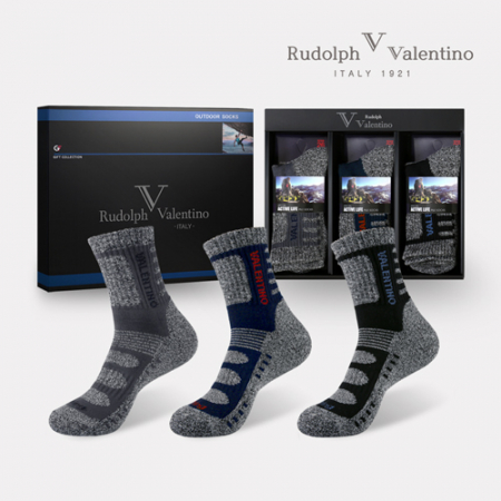 루돌프 발렌티노 중목 스포츠 쿠션 양말  3족 세트 (남) #2