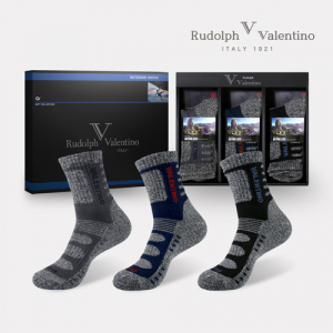 루돌프 발렌티노 중목 스포츠 쿠션 양말  3족 세트 (남)
