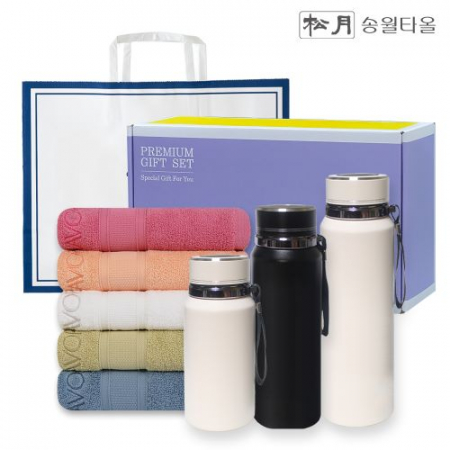 송월 프리미엄 선물 세트 (샤보렌 식스40 1P + 프리미엄온도텀블러 600ml / 800ml / 1000ml 1P) #4