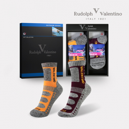 루돌프 발렌티노 중목 스포츠 쿠션 양말 2족 세트 (여) #2