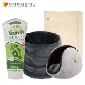 브랜드생활건강 방한용품세트 (벨벳 목워머+카밀핸드로션100ml+청음귀도리 귀마개)