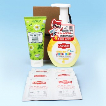 랩신 컬러체인징 핸드워시 + 랩신 손소독티슈 6매 + 부케가르니 핸드크림 + 끈케이스 #2
