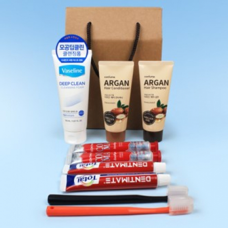 바세린 클렌징폼 + 과일나라 아르간 샴푸+컨디셔너 + 크리오 치약4개 + 칫솔2개 #2
