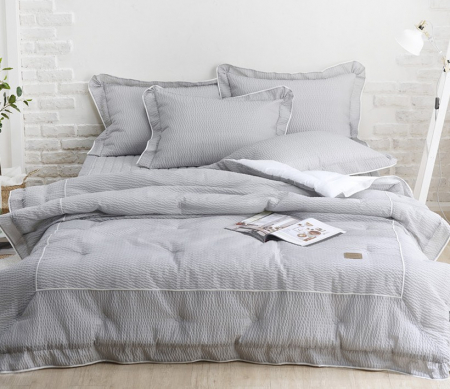 모던 시어서커+아사면 시원한 여름이불+베개커버 세트 2색상 싱글/퀸 고급침구가방증정 #4