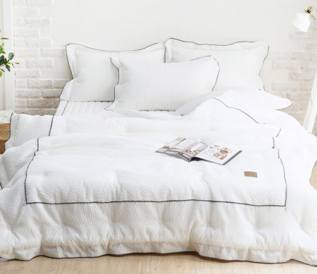 모던 시어서커+아사면 시원한 여름이불+베개커버 세트 2색상 싱글/퀸 고급침구가방증정 #3