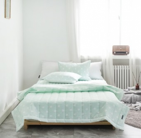 방울방울 냉감 스노우 시어서커 여름이불 겸 스프레드+패드+베개커버 풀세트 4색상  고급침구가방증정 #4