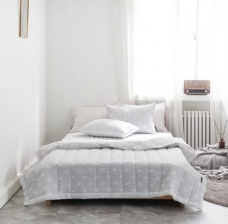 방울방울 냉감 스노우 시어서커 여름이불 겸 스프레드+패드+베개커버 풀세트 4색상  고급침구가방증정 #6