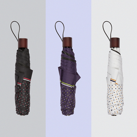 아쿠아시티 PREMIUM 3단 도트앤라인 암막 우양산 #4