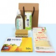 참그린 주방세제 290ml + 단미니 고무장갑 + 크린장갑 50매 + 크린롤백 200매 + 떡수세미